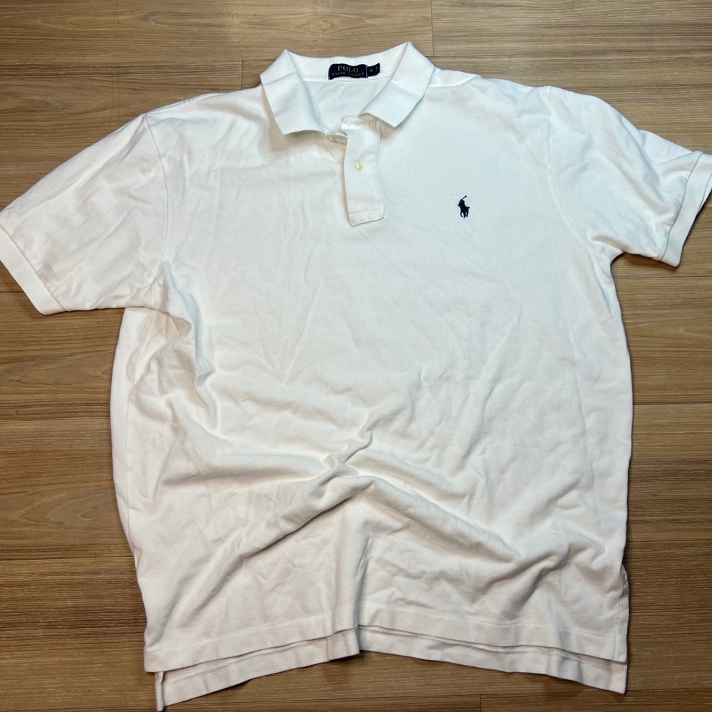 Polo Ralph Lauren Mens Polo Shirt Short Sleeve Embroidered Pony White XL